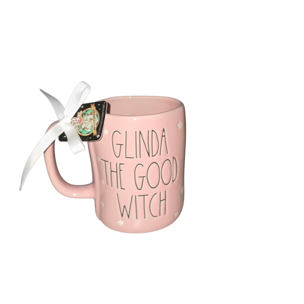 Rae Dunn Wizard of Oz 85th Anniversary Glinda the Good Witch Pink Star Crown Mug